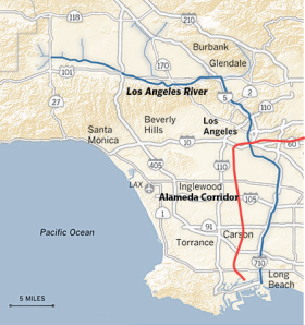 Alameda Corridor and the LA River